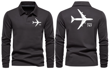 BOEING 747 LONG SLEEVE POLO
